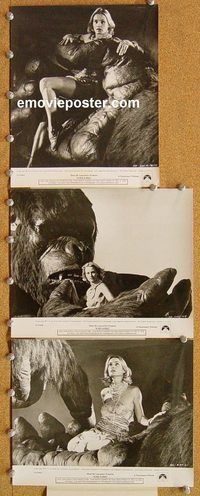 u671 KING KONG 3 8x10 movie stills '76 BIG Ape, Jessica Lange