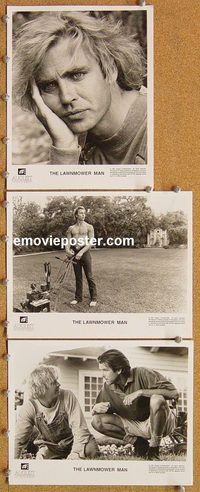 u017 LAWNMOWER MAN 7 8x10 movie stills '92 Stephen King sci-fi!