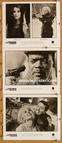 u334 LONG KISS GOODNIGHT 4 8x10 movie stills '96 Samuel L. Jackson