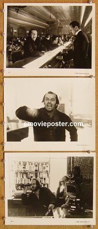 u814 SHINING 3 8x10 movie stills '80 Jack Nicholson, Kubrick
