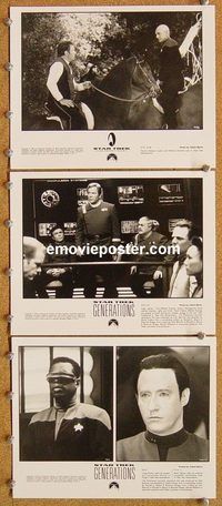 t964 STAR TREK: GENERATIONS 8 8x10 movie stills '94 Stewart, Shatner