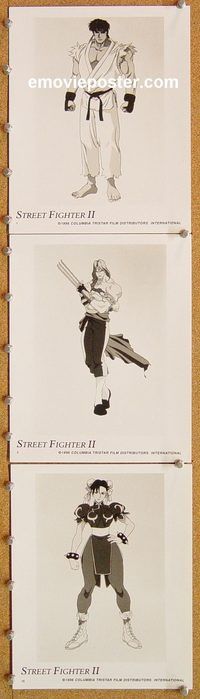 u382 STREET FIGHTER 2 4 8x10 movie stills '94 martial arts cartoon!