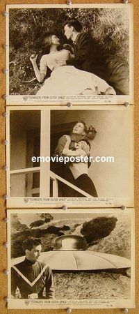 u855 TEENAGERS FROM OUTER SPACE 3 8x10 movie stills '59 bizarre!