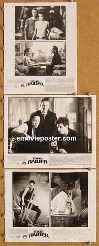t933 LARA CROFT TOMB RAIDER 8 8x10 movie stills '01 Angelina Jolie