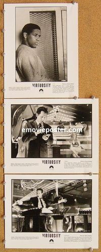 t891 VIRTUOSITY 9 8x10 movie stills '95 Denzel Washington