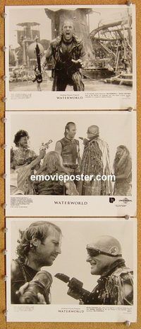 t892 WATERWORLD 9 8x10 movie stills '95 Kevin Costner, sci-fi