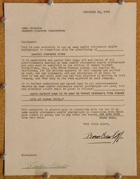 u948 BORIS KARLOFF signed contract '46 General Electric!