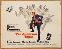 y052 ANDERSON TAPES half-sheet movie poster '71 Sean Connery, Cannon