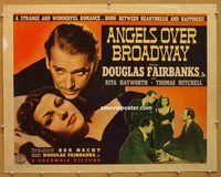 w016 ANGELS OVER BROADWAY half-sheet movie poster '40 Rita Hayworth
