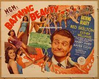 w029 BATHING BEAUTY half-sheet movie poster '44 Red Skelton, sexy girls!