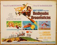 y074 BEDKNOBS & BROOMSTICKS half-sheet movie poster '71 Disney, Lansbury
