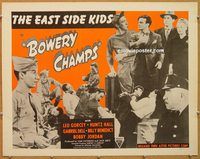 y086 BOWERY CHAMPS half-sheet movie poster R40s East Side Kids, Gorcey