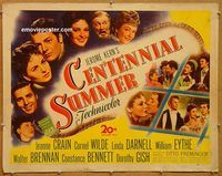 y102 CENTENNIAL SUMMER half-sheet movie poster '46 Jeanne Crain, Wilde