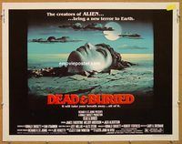 y136 DEAD & BURIED half-sheet movie poster '81 great horror artwork!