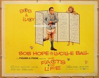 y161 FACTS OF LIFE half-sheet movie poster '61 Bob Hope & Lucille Ball!