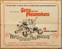y166 FERRY CROSS THE MERSEY half-sheet movie poster '65 rock 'n' roll!