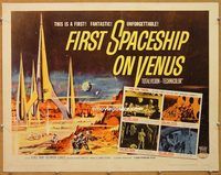 y169 FIRST SPACESHIP ON VENUS half-sheet movie poster '62 Yoko Tani