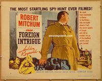 y178 FOREIGN INTRIGUE half-sheet movie poster '56 Robert Mitchum, Page