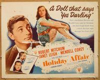y217 HOLIDAY AFFAIR half-sheet movie poster '49 Robert Mitchum, Janet Leigh