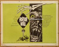 y222 HORROR HOTEL half-sheet movie poster '60 Christopher Lee