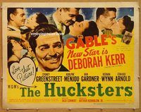 y228 HUCKSTERS half-sheet movie poster '47 Clark Gable, Deborah Kerr