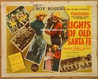 y277 LIGHTS OF OLD SANTA FE half-sheet movie poster R55 Roy Rogers