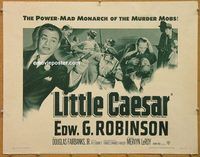 y282 LITTLE CAESAR half-sheet movie poster R54 Ed G. Robinson, Fairbanks
