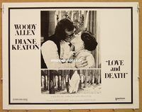 y288 LOVE & DEATH style B half-sheet movie poster '75 Woody Allen, Keaton
