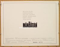 y295 MANHATTAN half-sheet movie poster '79 Woody Allen, Hemingway