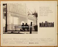 y296 MANHATTAN style B half-sheet movie poster '79 Woody Allen, Hemingway