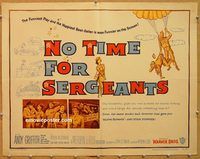 y331 NO TIME FOR SERGEANTS half-sheet movie poster '58 Andy Griffith