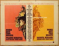 y332 NONE BUT THE BRAVE half-sheet movie poster '65 Frank Sinatra, WWII!