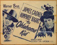 y340 OKLAHOMA KID half-sheet movie poster R43 James Cagney, Bogart