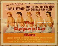 y350 OPPOSITE SEX half-sheet movie poster '56 June Allyson, Joan Collins