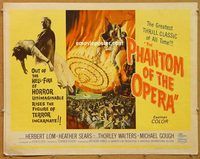 y372 PHANTOM OF THE OPERA half-sheet movie poster '62 Hammer, Lom