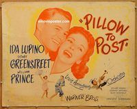 w035 PILLOW TO POST half-sheet movie poster '45 Lupino, Sidney Greenstreet