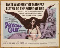 y384a PSYCH-OUT half-sheet movie poster '68 AIP, drugs, Jack Nicholson!