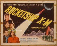 y400b ROCKETSHIP X-M half-sheet movie poster '50 Lloyd Bridges, sci-fi!
