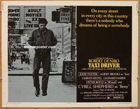 y450 TAXI DRIVER half-sheet movie poster '76 Robert De Niro, Scorsese