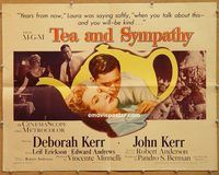 y452 TEA & SYMPATHY style B half-sheet movie poster '56 Deborah Kerr