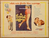 y462 TICKLISH AFFAIR half-sheet movie poster '63 Shirley Jones, Gig Young