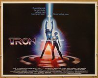 y476 TRON half-sheet movie poster '82 Walt Disney sci-fi, Jeff Bridges