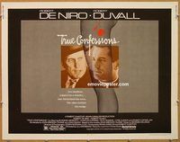 y478 TRUE CONFESSIONS half-sheet movie poster '81 Robert DeNiro, Duvall