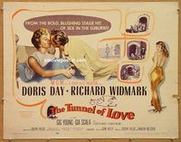 y479 TUNNEL OF LOVE half-sheet movie poster '58 Doris Day, Richard Widmark