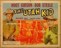 w025 UTAH KID half-sheet movie poster '44 Hoot Gibson, Bob Steele, western