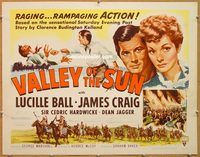 y488 VALLEY OF THE SUN half-sheet movie poster R53 Lucille Ball, Craig