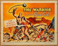 y501a WARRIOR & THE SLAVE GIRL half-sheet movie poster '59 Italian epic!