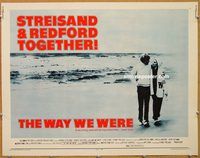 y502 WAY WE WERE half-sheet movie poster '73 Barbra Streisand, Redford