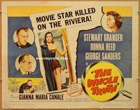 y509 WHOLE TRUTH half-sheet movie poster '58 martinis & murder on the rocks!