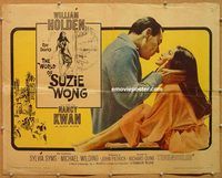 y515 WORLD OF SUZIE WONG half-sheet movie poster '60 William Holden